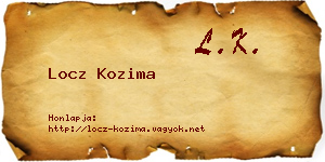 Locz Kozima névjegykártya